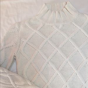 White knit sweater